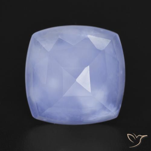 6.70ct Натуральный Пурпурно-синий Халцедон, Подушка, Полупрозрачный