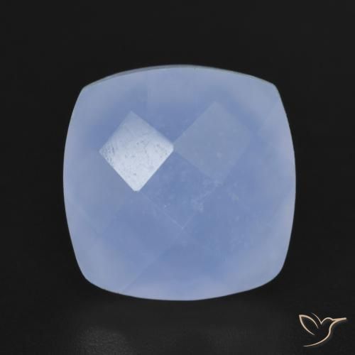 6.76ct Натуральный Пурпурно-синий Халцедон, Подушка, Полупрозрачный