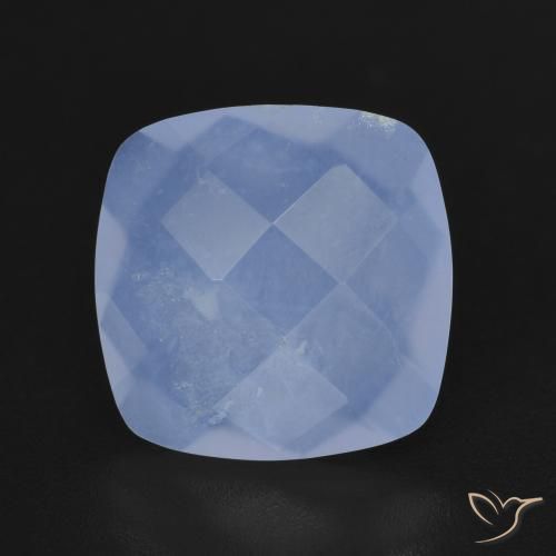 4.73ct Натуральный Пурпурно-синий Халцедон, Подушка, Полупрозрачный