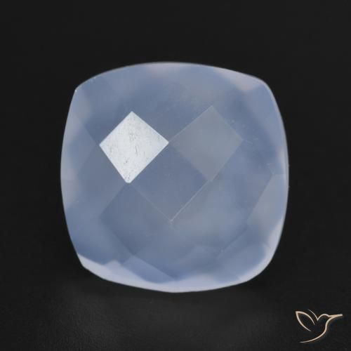 5.83ct Натуральный Пурпурно-синий Халцедон, Подушка, Полупрозрачный