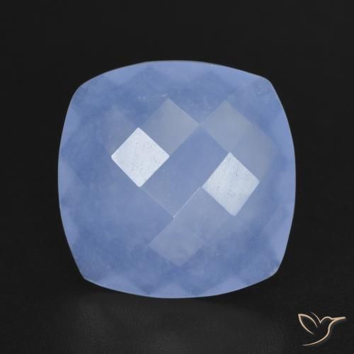 4.91ct Натуральный Пурпурно-синий Халцедон, Подушка, Полупрозрачный