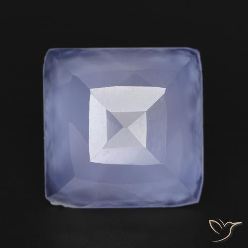 6.74ct Натуральный Королевский фиолетовый Халцедон, Квадрат, Полупрозрачный