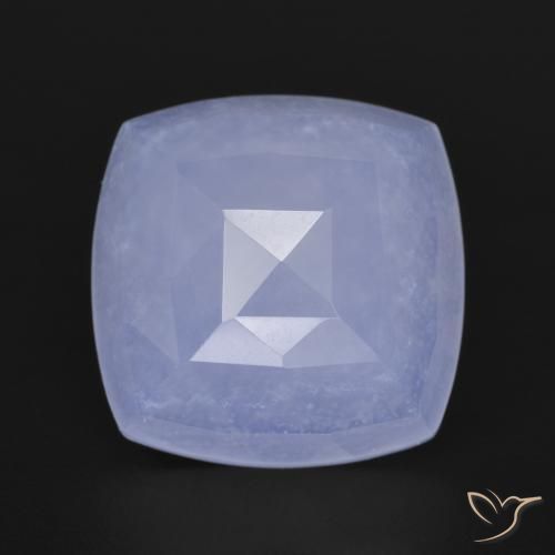 6.95ct Натуральный Голубовато-фиолетовый Халцедон, Подушка, Полупрозрачный