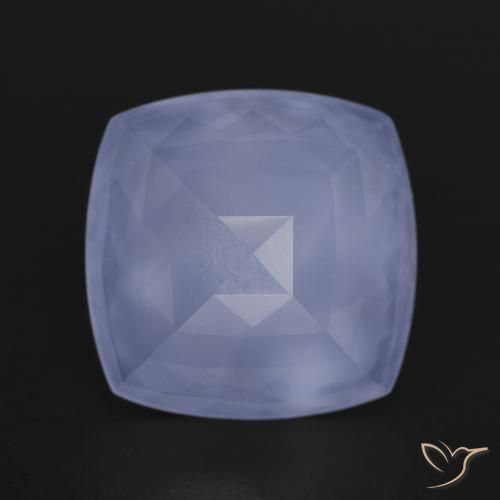 6.84ct Натуральный Голубовато-фиолетовый Халцедон, Подушка, Полупрозрачный