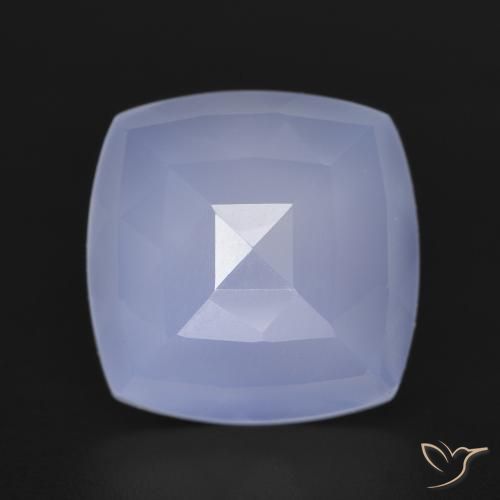6.76ct Натуральный Пурпурно-синий Халцедон, Подушка, Полупрозрачный