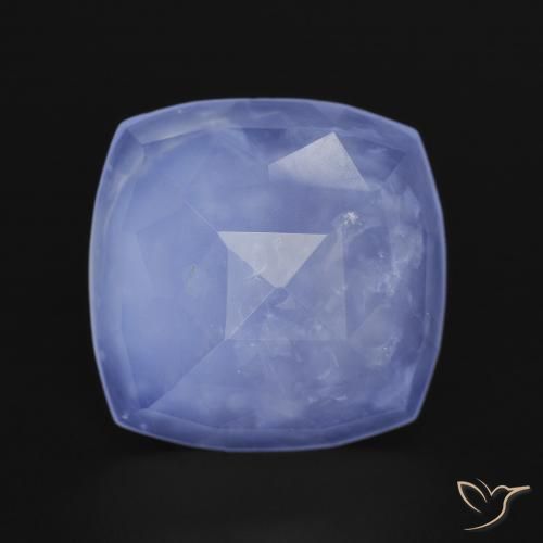 5.77ct Натуральный Фиолетово-синий Халцедон, Подушка, Полупрозрачный
