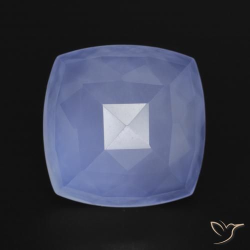 6.45ct Натуральный Светло-синий Халцедон, Подушка, Полупрозрачный