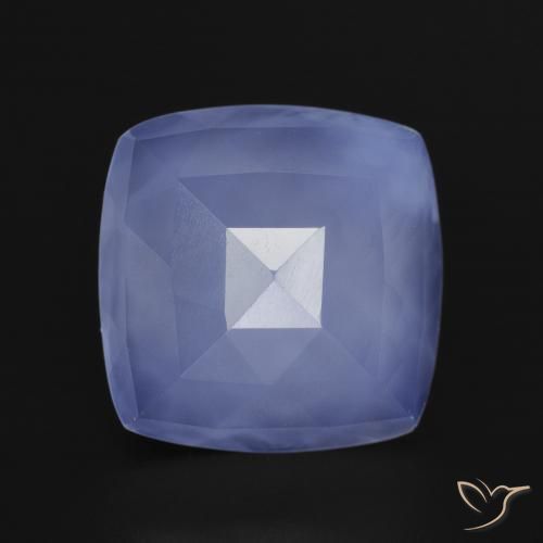 5.59ct Натуральный Пурпурно-синий Халцедон, Подушка, Полупрозрачный
