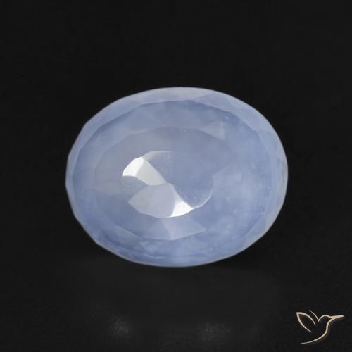 2.65ct Натуральный Пурпурно-синий Халцедон, Овал, Прозрачный