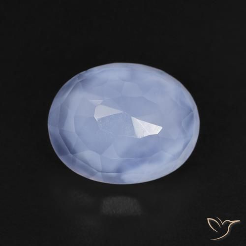 2.41ct Натуральный Фиолетово-синий Халцедон, Овал, Прозрачный