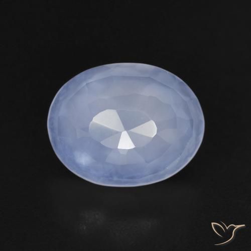 2.33ct Натуральный Пурпурно-синий Халцедон, Овал, Прозрачный