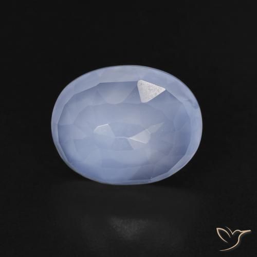 2.51ct Натуральный Пурпурно-синий Халцедон, Овал, Прозрачный