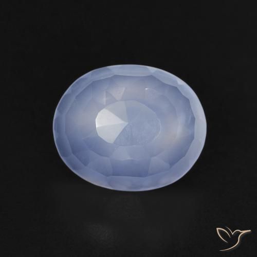 2.28ct Натуральный Пурпурно-синий Халцедон, Овал, Прозрачный