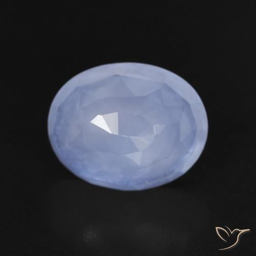 2.67ct Натуральный Пурпурно-синий Халцедон, Овал, Прозрачный