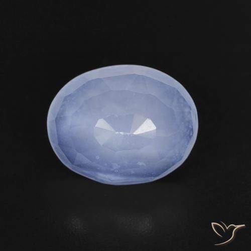 2.34ct Натуральный Пурпурно-синий Халцедон, Овал, Прозрачный