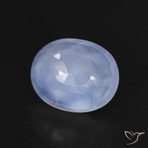2.26ct Натуральный Пурпурно-синий Халцедон, Овал, Прозрачный