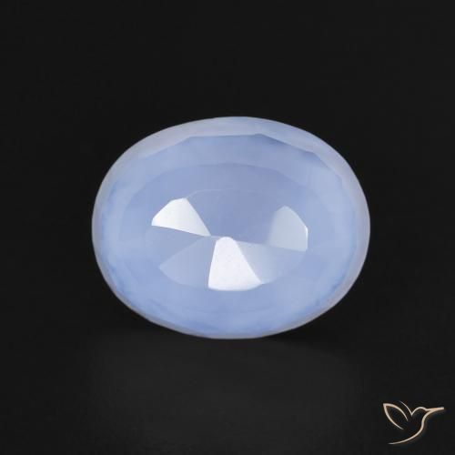 2.60ct Натуральный Фиолетово-синий Халцедон, Овал, Прозрачный