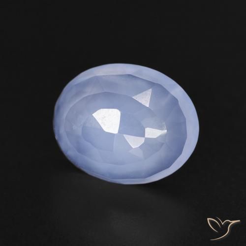 2.48ct Натуральный Пурпурно-синий Халцедон, Овал, Прозрачный