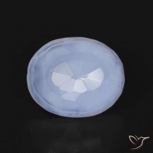 2.71ct Натуральный Пурпурно-синий Халцедон, Овал, Прозрачный