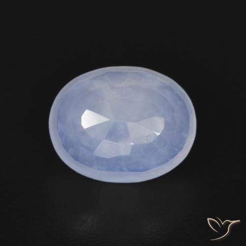 2.71ct Натуральный Пурпурно-синий Халцедон, Овал, Прозрачный