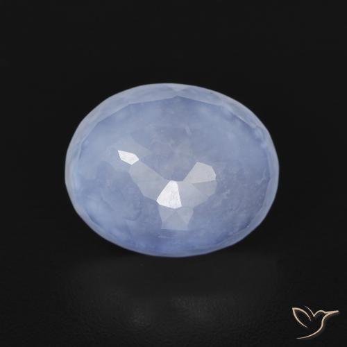 2.34ct Натуральный Пурпурно-синий Халцедон, Овал, Прозрачный