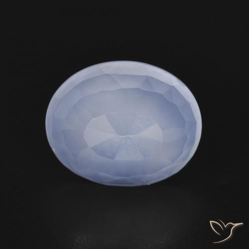 2.66ct Натуральный Пурпурно-синий Халцедон, Овал, Прозрачный