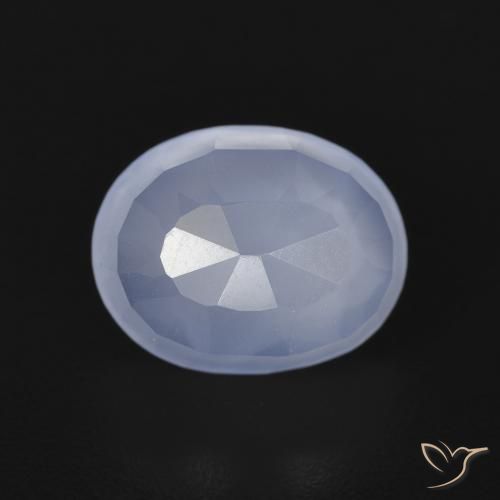 2.70ct Натуральный Пурпурно-синий Халцедон, Овал, Прозрачный