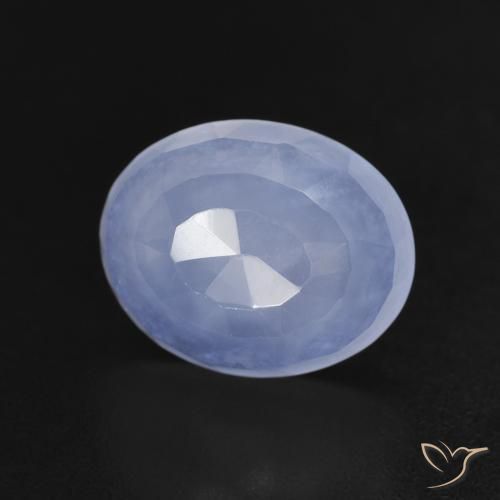 2.87ct Натуральный Пурпурно-синий Халцедон, Овал, Прозрачный