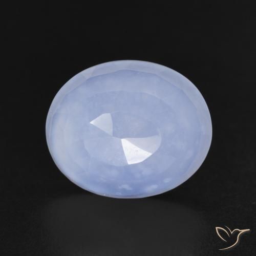3.46ct Натуральный Фиолетово-синий Халцедон, Овал, Прозрачный