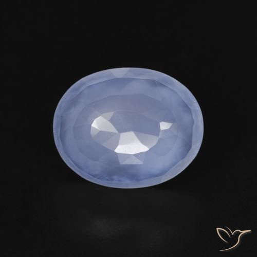 2.45ct Натуральный Пурпурно-синий Халцедон, Овал, Прозрачный