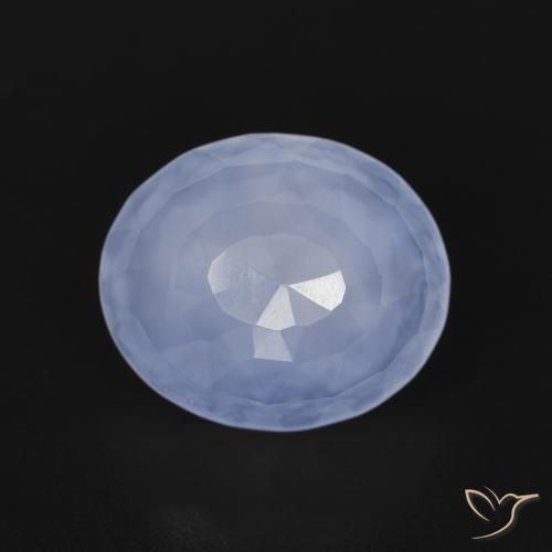 3.14ct Натуральный Пурпурно-синий Халцедон, Овал, Прозрачный
