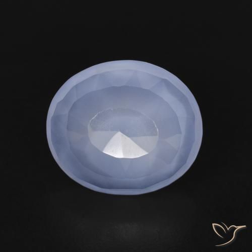 3.03ct Натуральный Пурпурно-синий Халцедон, Овал, Прозрачный