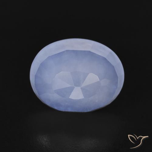 2.61ct Натуральный Пурпурно-синий Халцедон, Овал, Прозрачный