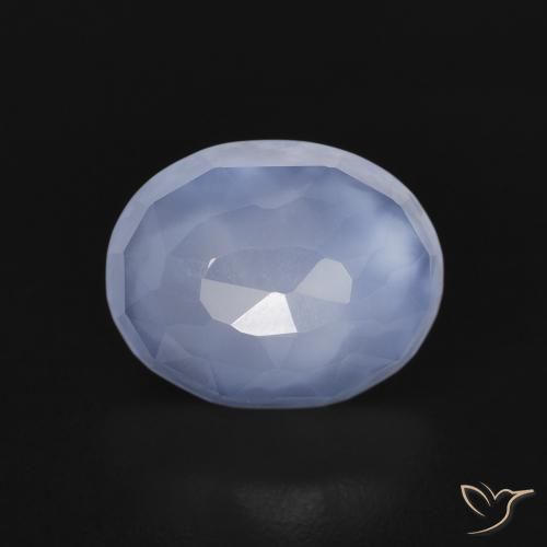 2.57ct Натуральный Пурпурно-синий Халцедон, Овал, Прозрачный