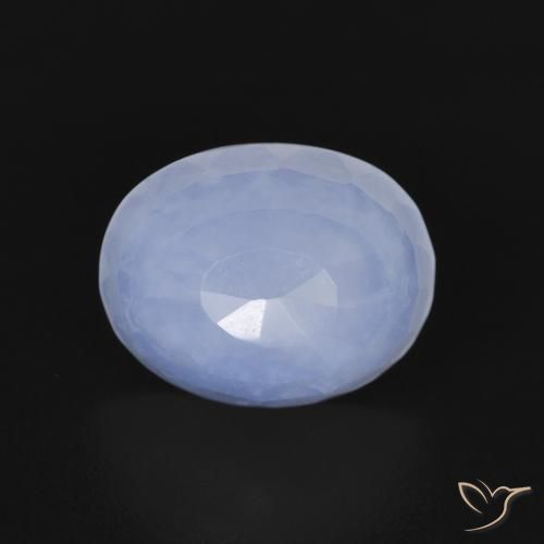 2.70ct Натуральный Пурпурно-синий Халцедон, Овал, Прозрачный