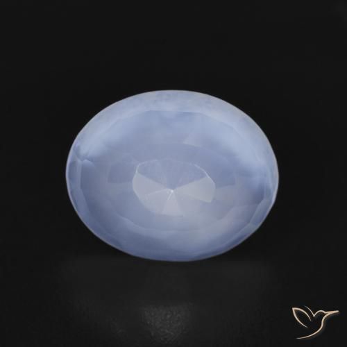 2.50ct Натуральный Пурпурно-синий Халцедон, Овал, Прозрачный