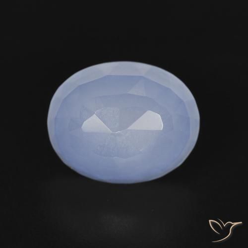 2.77ct Натуральный Пурпурно-синий Халцедон, Овал, Прозрачный