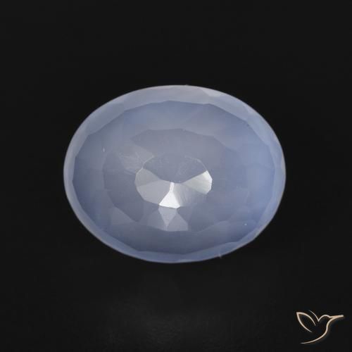 2.73ct Натуральный Пурпурно-синий Халцедон, Овал, Прозрачный