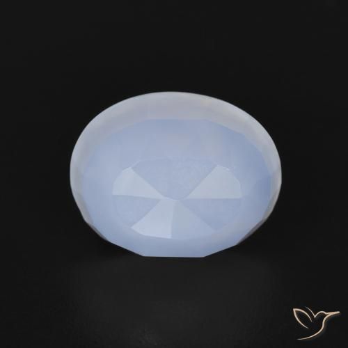 2.83ct Натуральный Светло-пурпурно-синий Халцедон, Овал, Прозрачный