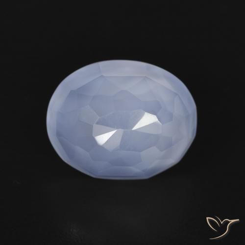 2.90ct Натуральный Пурпурно-синий Халцедон, Овал, Прозрачный