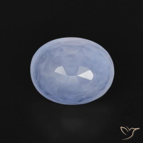 2.70ct Натуральный Пурпурно-синий Халцедон, Овал, Прозрачный