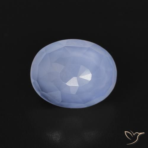 2.83ct Натуральный Пурпурно-синий Халцедон, Овал, Прозрачный