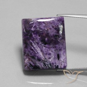 40.10ct Натуральный Средне-темно-фиолетовый чароит, Огранка Багет, Непрозрачный