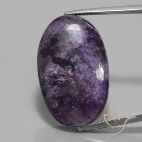 28.58ct Натуральный Темно-фиолетовый чароит, Овал, Непрозрачный