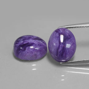  карата, натуральный Фиолетовый Чароит, Огранка Овал, Непрозрачный