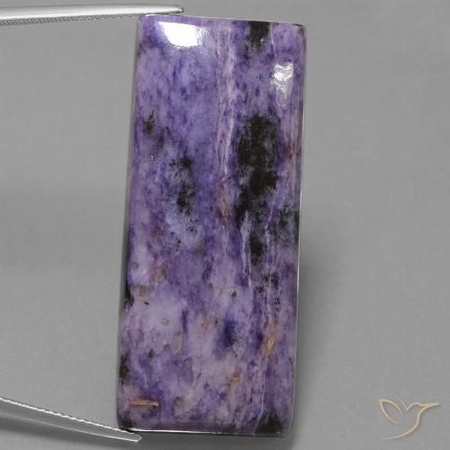 58.04ct Натуральный Темно-фиолетовый чароит, Огранка Багет, Непрозрачный