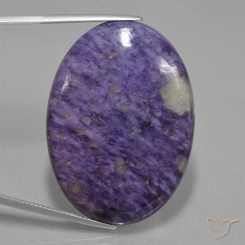 62.45ct Натуральный Средний фиолетовый чароит, Овал, Непрозрачный