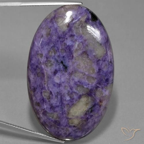 71.35ct Натуральный Средний фиолетовый чароит, Овал, Непрозрачный