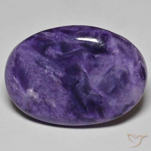 32.86ct Натуральный Средний фиолетовый чароит, Овал, Непрозрачный