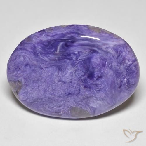 24.55ct Натуральный Medium Dark-Violet чароит, Овал, Непрозрачный